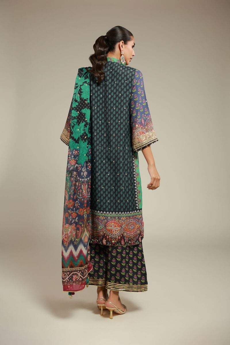 Embroidered | Raw Silk | 3 Piece Co-ord Set | USD 145.00