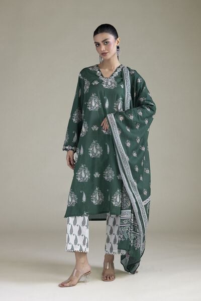 Embroidered | Cambric | Cambric Tailored 3-Piece | USD 65.00