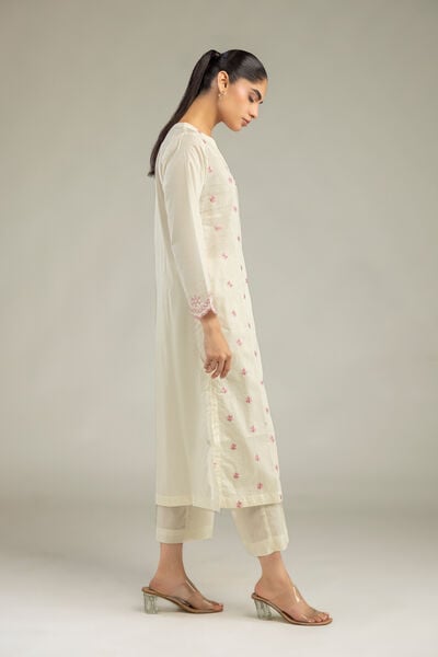 Embroidered | Cambric | Cambric Solid Pants | USD 30.00