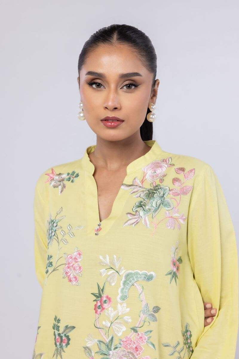 Embroidered | Dull Raw Silk | Kurta | USD 40.00