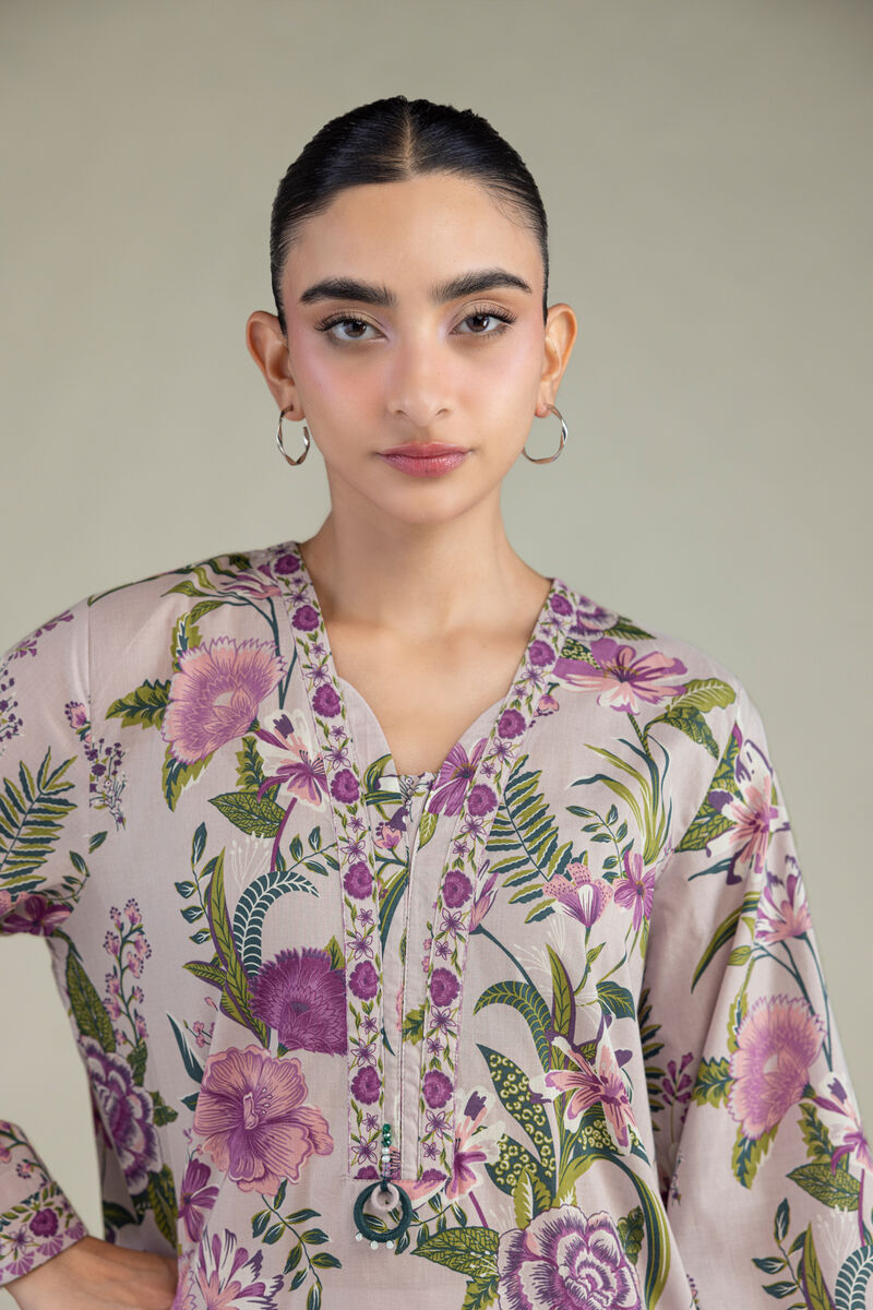 Printed | Cambric | Floral V-Neck Kurta | USD 35.00