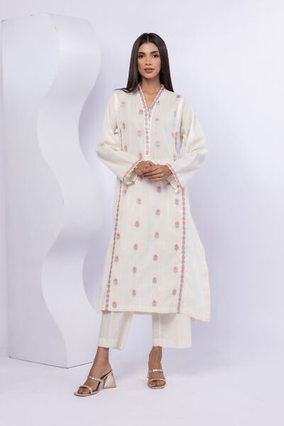 Embroidered | Lurex Stripes | Kurta | USD 20.00