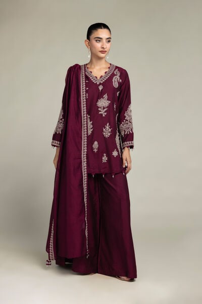 Raw Silk | Silk Solid Pants | USD 30.00