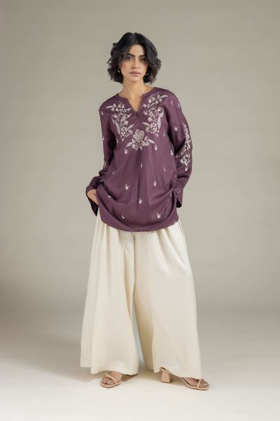 Embroidered | Viscose Crepe | Tunic | USD 35.00