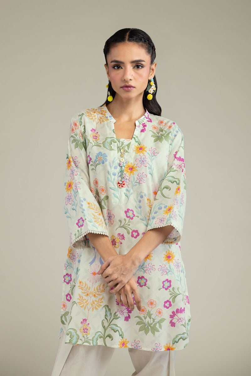 Printed | Cambric | Floral Buttoned Kurta | USD 30.00