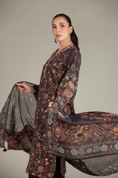 Embroidered | Cotton Dobby | Floral Tailored 3-Piece | USD 70.00