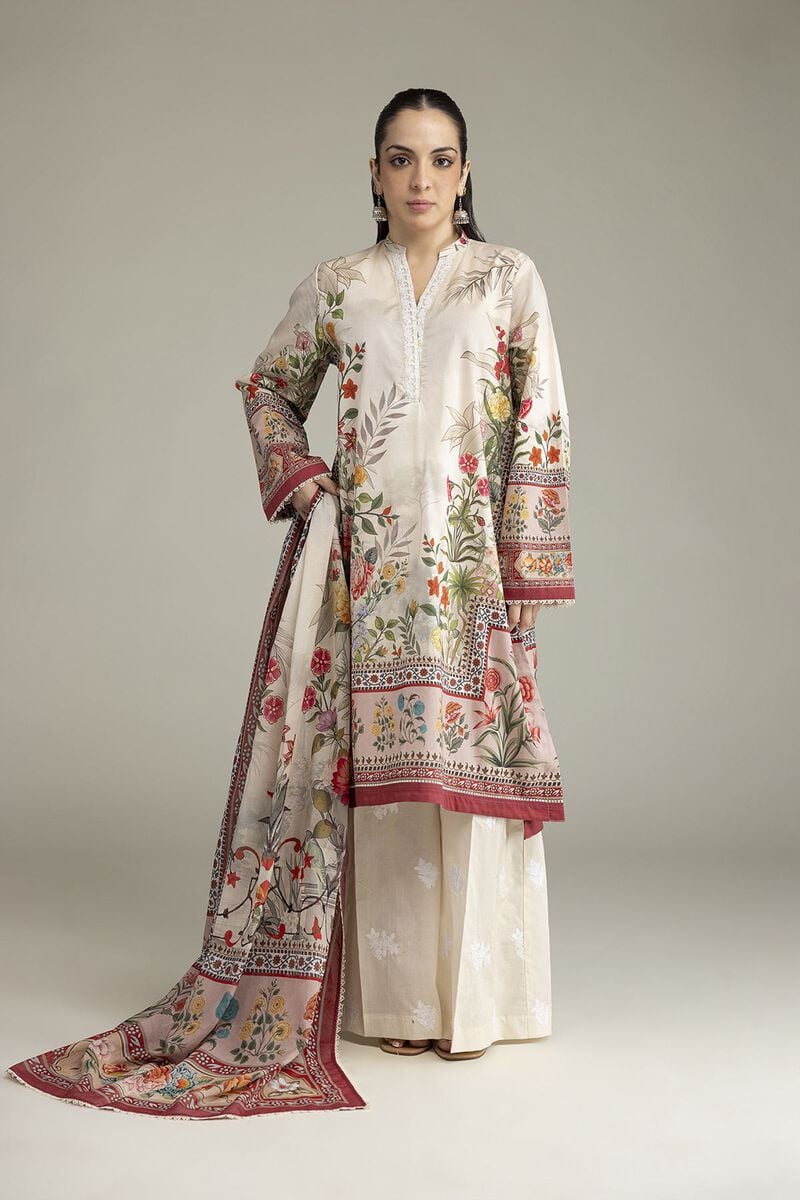 Embroidered | Cambric | Floral Tailored 3-Piece | USD 70.00