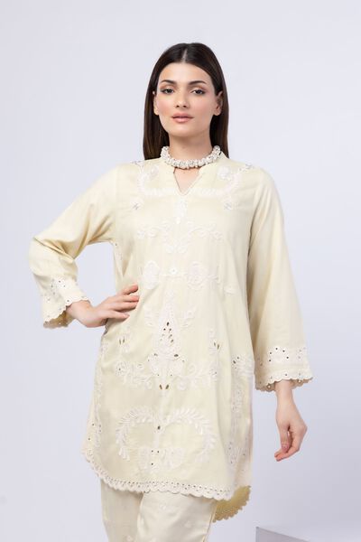 Embroidered | Crosshatch Raw Silk | Kurta | USD 60.00