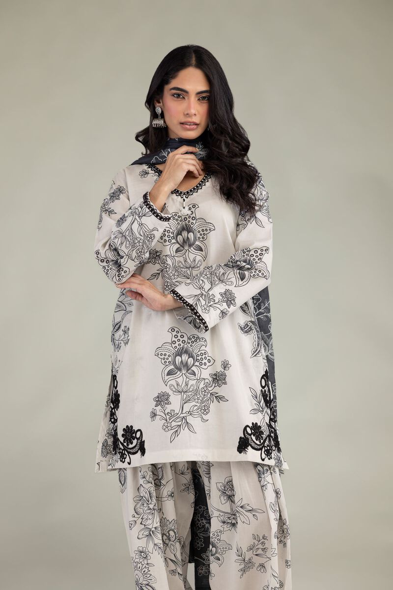 Embroidered | Lawn | Gray Lawn Dupatta | USD 25.00