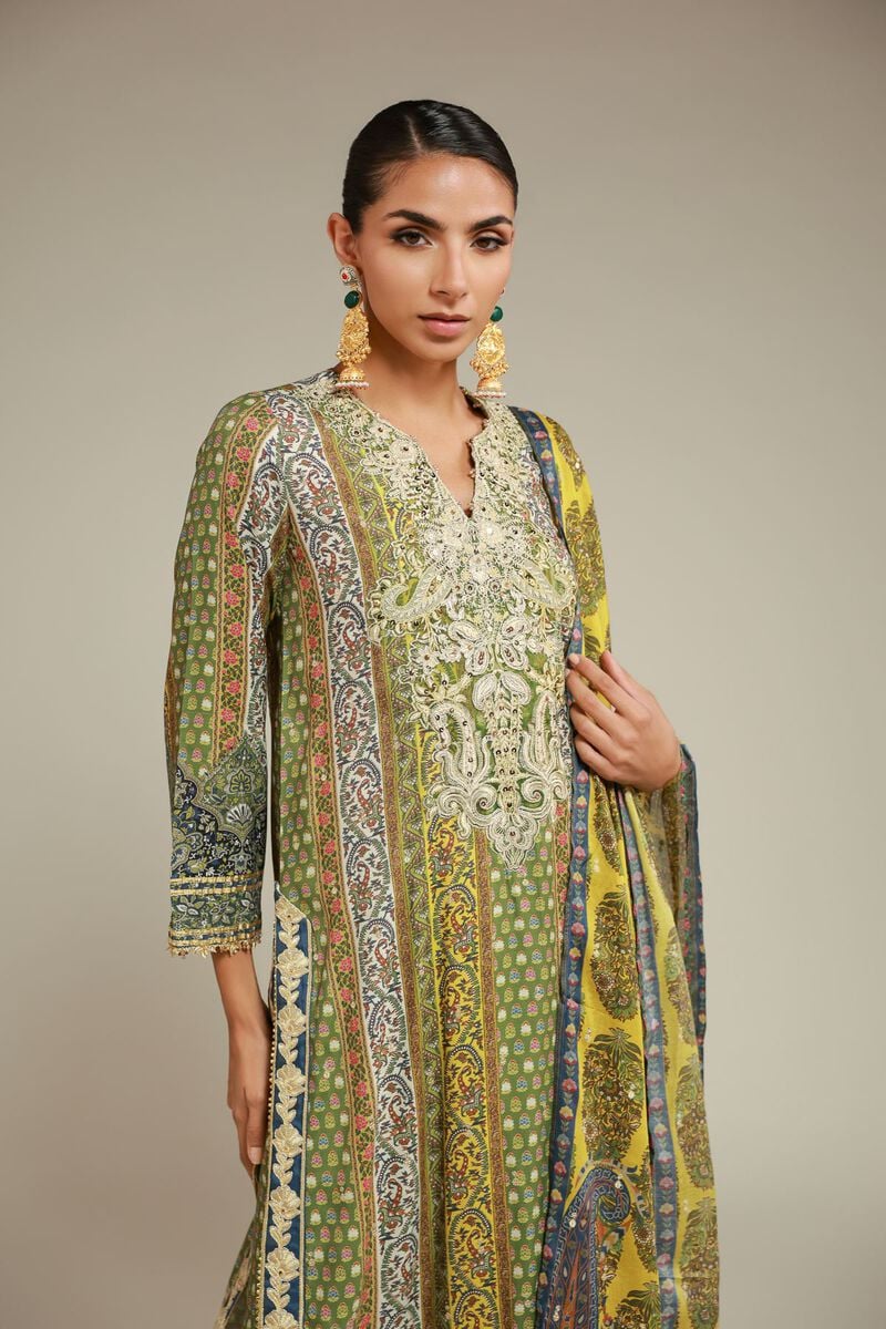 Embroidered | Raw Silk | 3 Piece Co-ord Set | USD 145.00