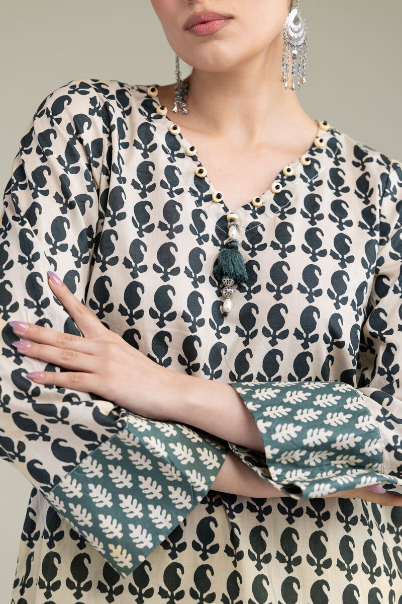 Printed | Cambric | Short V-Neck Kurta | USD 30.00