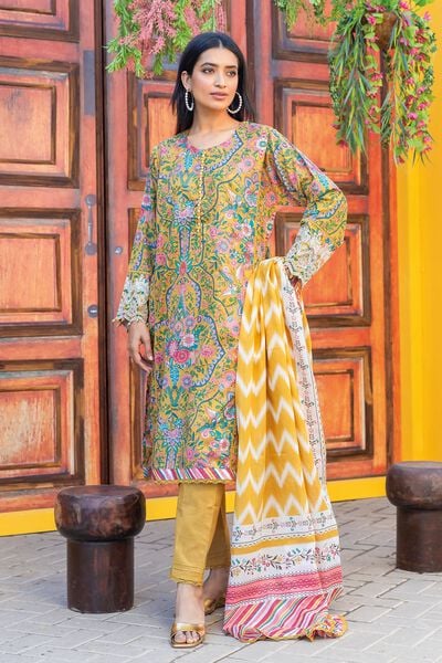 Lawn | Embroidered | Fabrics 3 Piece | USD 40.00