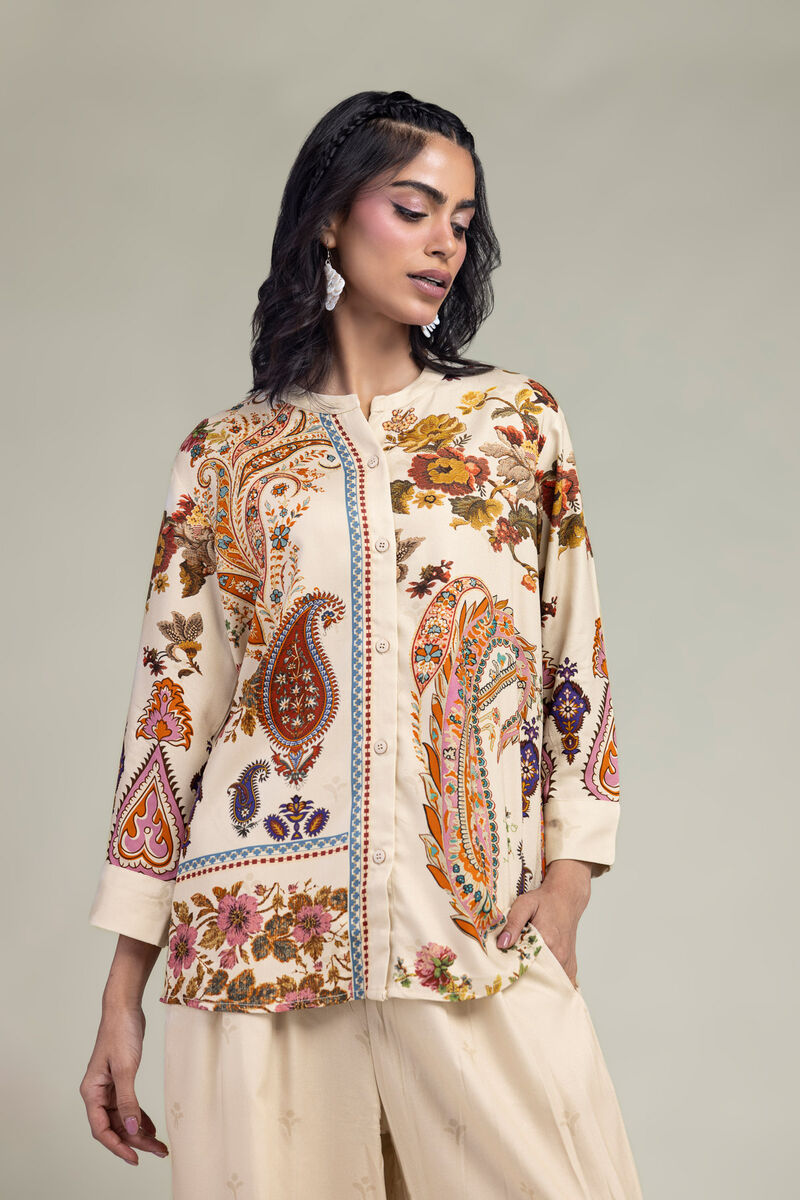 Embroidered | Viscose Crepe | Shirt | USD 40.00