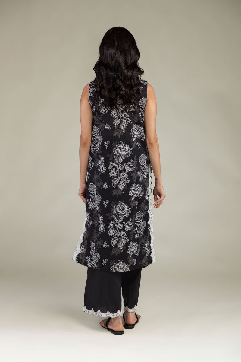 Embroidered | Cambric | Black Cambric Kurta | USD 40.00