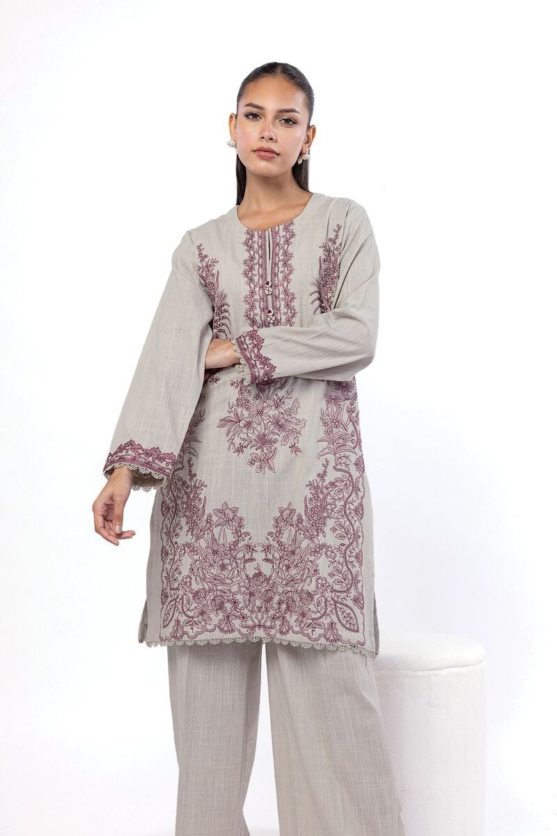 Embroidered | Crosshatch | Tailored 2 Piece | Top and Bottom | USD 45.00