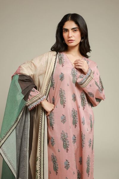 Printed | Cambric | Floral 3-Piece Tailored | USD 60.00