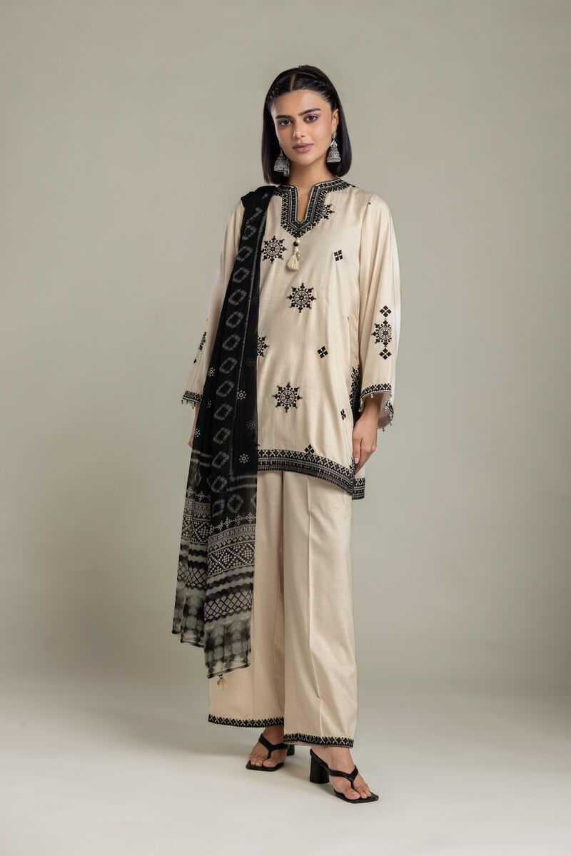 Embroidered | Raw Silk | Silk 3-Piece Tailored | USD 105.00