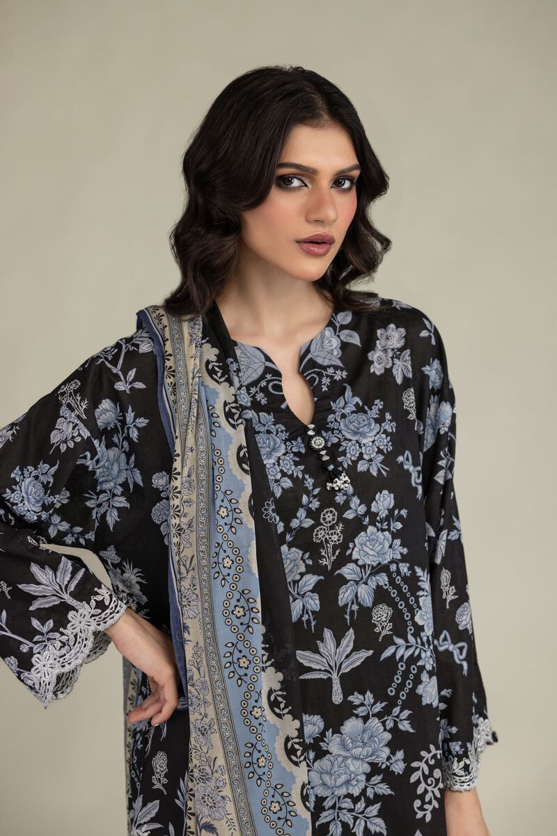 Embroidered | Lawn | Black Lawn Dupatta | USD 25.00