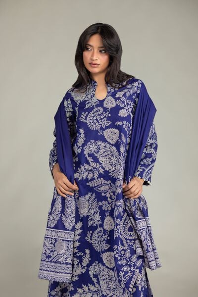 Cambric | Floral Navy Kurta | USD 45.00