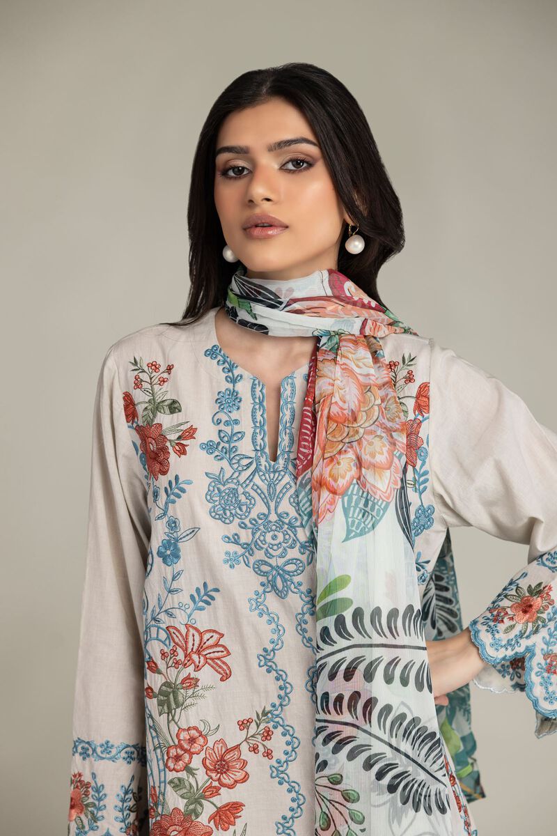 Embroidered | Cambric | Cambric Tailored 3-Piece | USD 85.00
