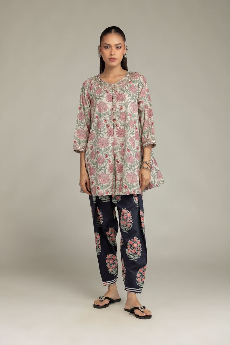 Embroidered | Cotton Viscose | Floral Cotton Kurta | USD 45.00