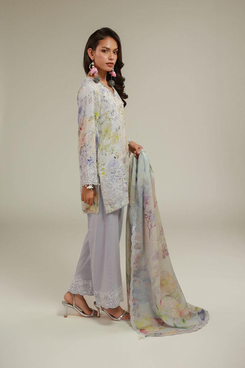 Embroidered | Raw Silk | Floral 3-Piece Set | USD 155.00