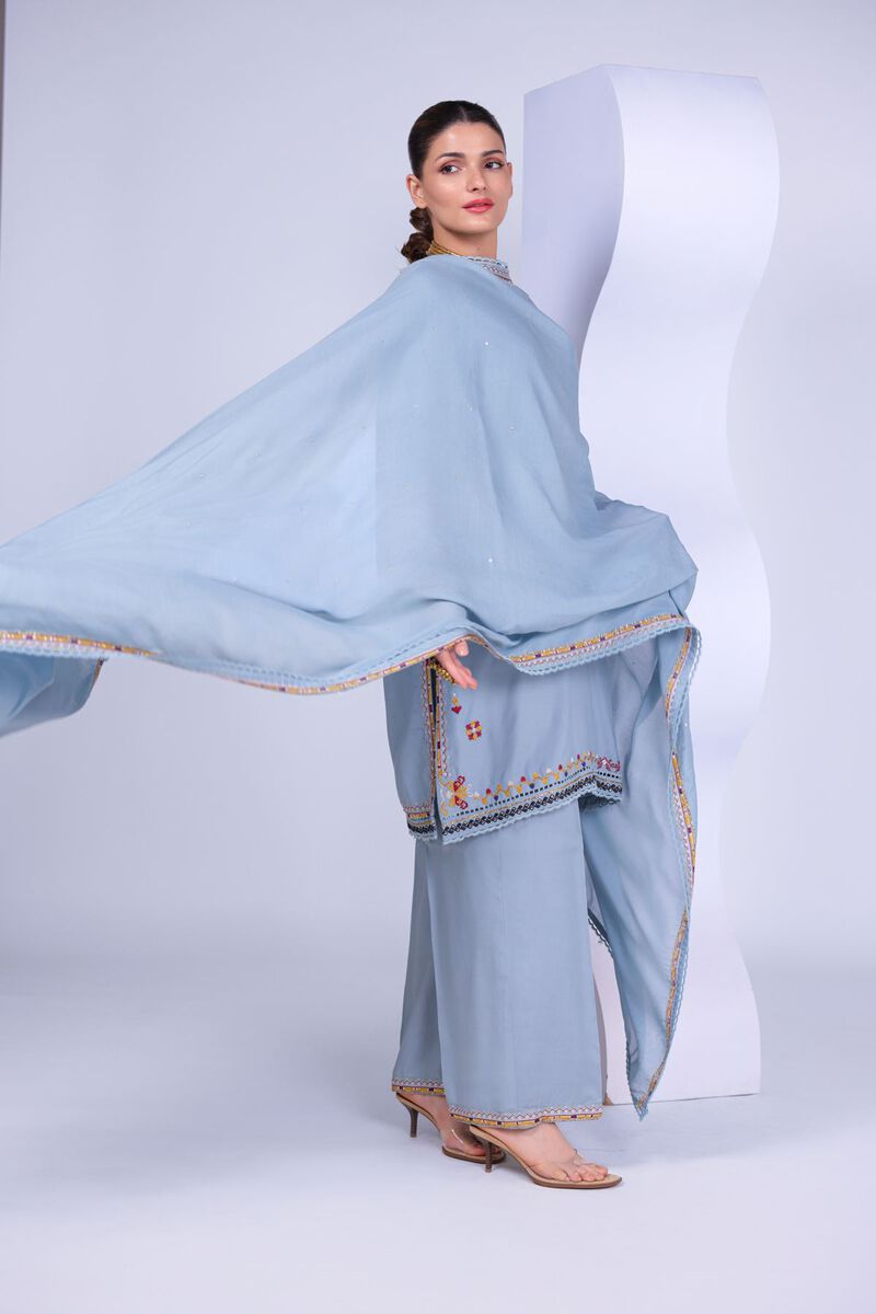 Embroidered | Russian Raw Silk | Pants | USD 11.50
