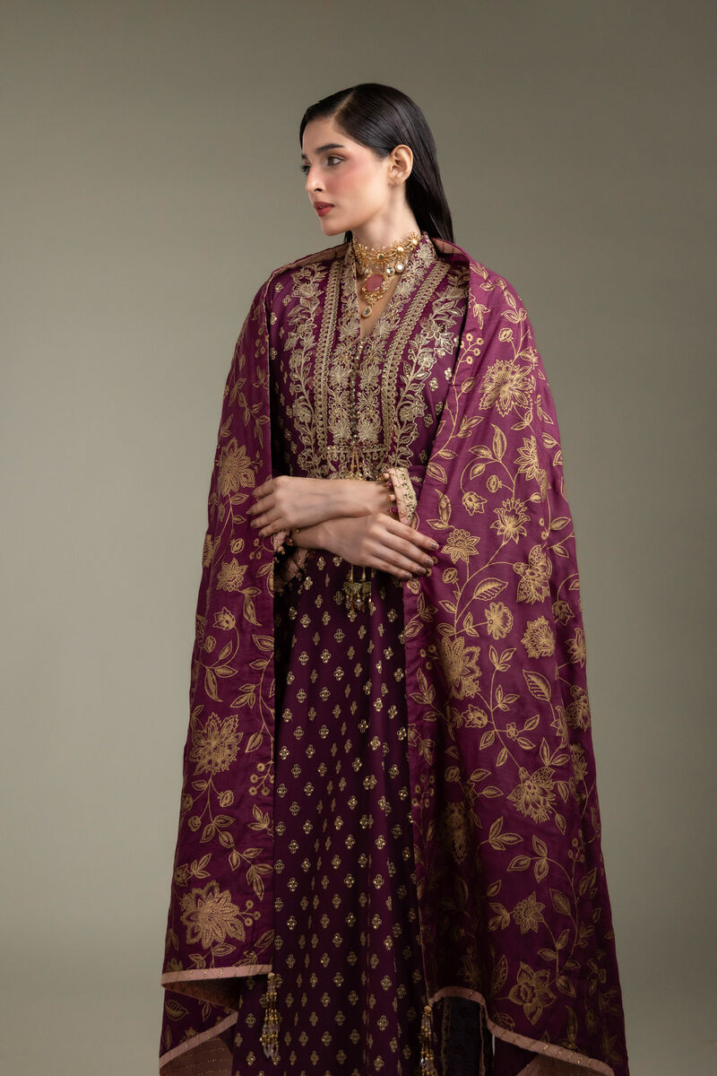 Embroidered | Raw Silk | 3-Piece Co-ord Set | USD 200.00