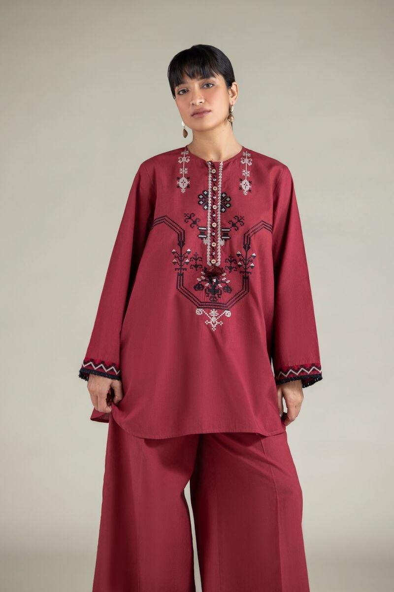 Embroidered | Cambric | Cambric 2-Piece Tailored | USD 45.00