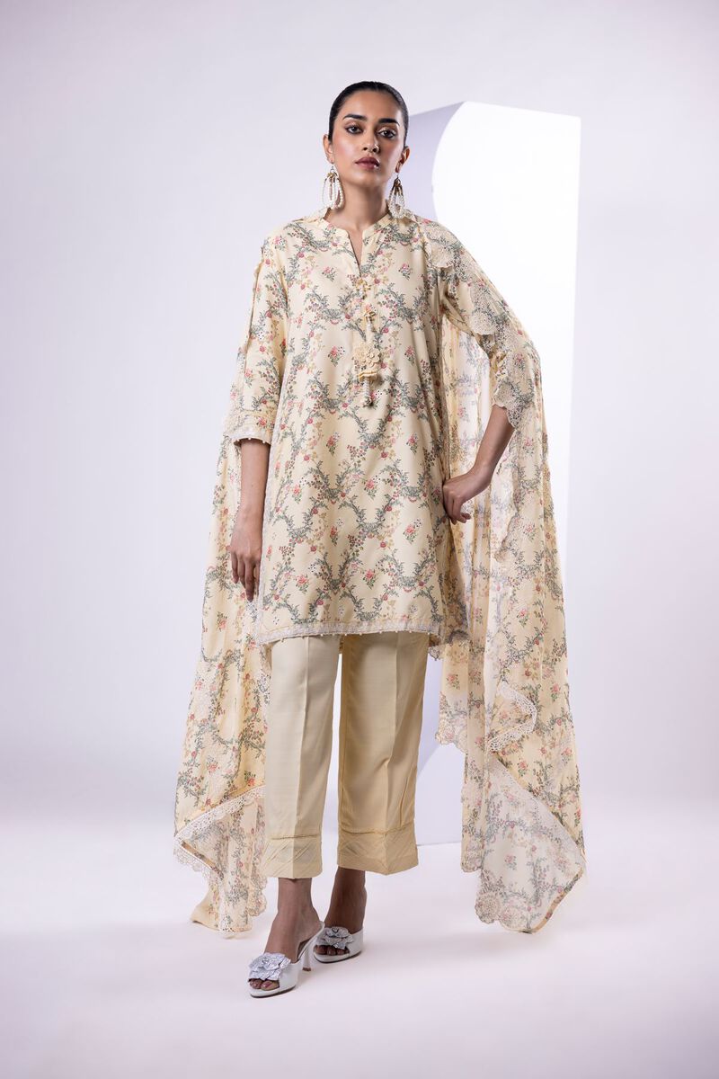 Embroidered | Light Thai Silk | Dupatta | USD 40.00