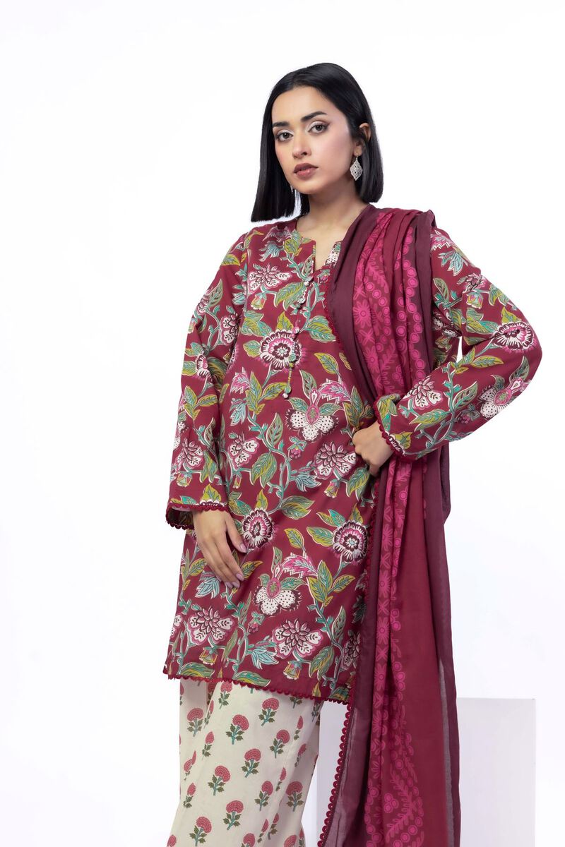 Printed | Cotton | Tailored 3 Piece | USD 22.50