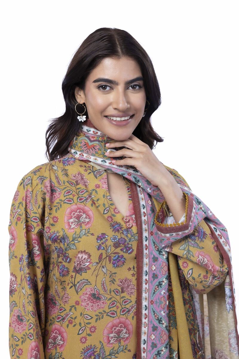 Printed | Karandi | Tailored 3 Piece | USD 50.00