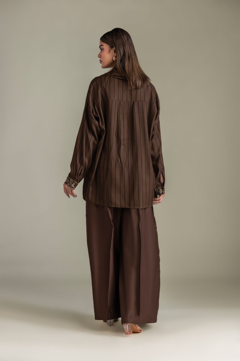 Printed | Viscose Crepe | Brown Floral Shirt | USD 40.00