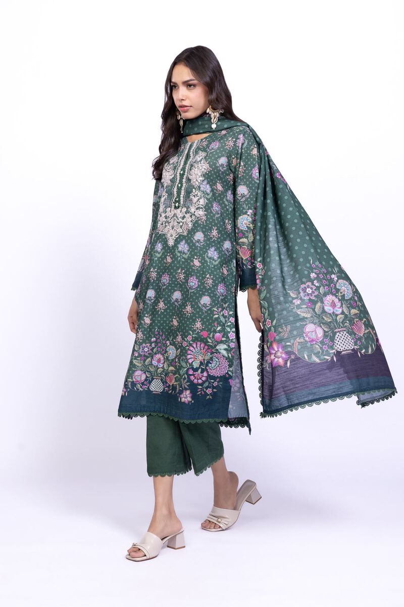 Printed  | Textured Cotton | Dupatta | USD 6.60