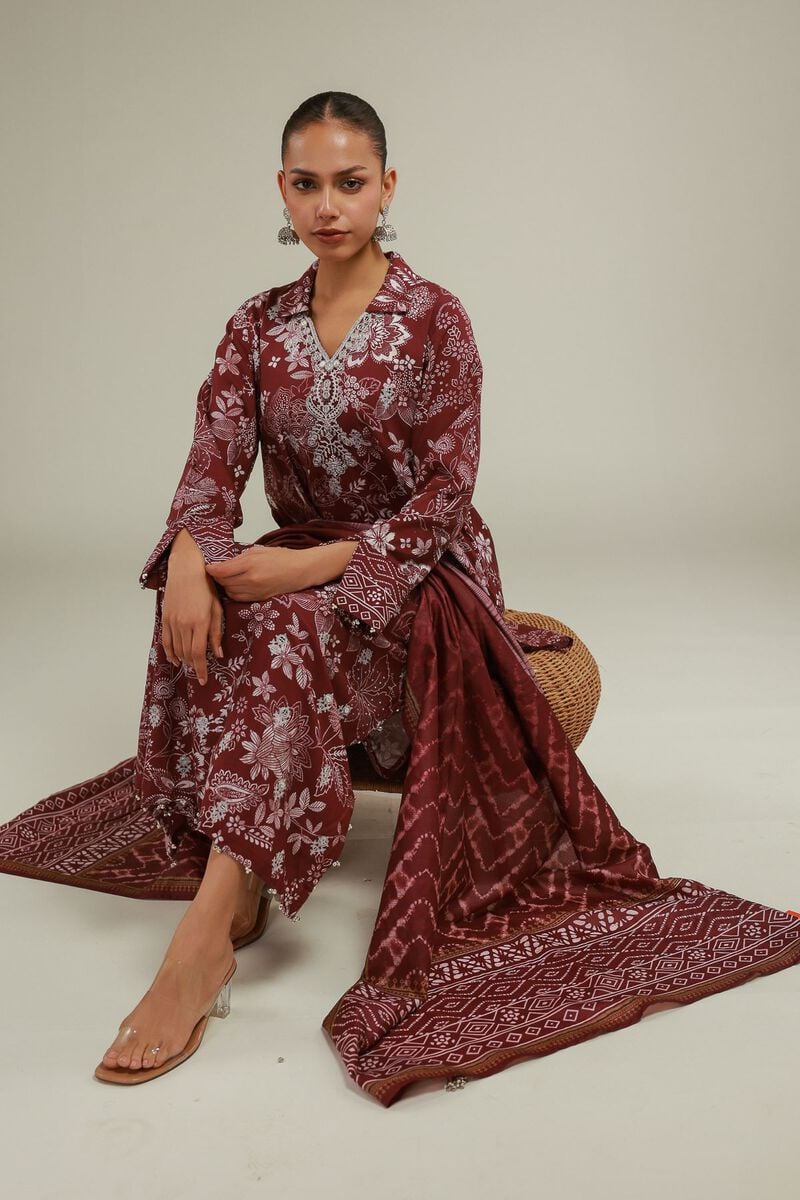 Embroidered | Polyester Silk | Geometric All-Season Dupatta | USD 35.00