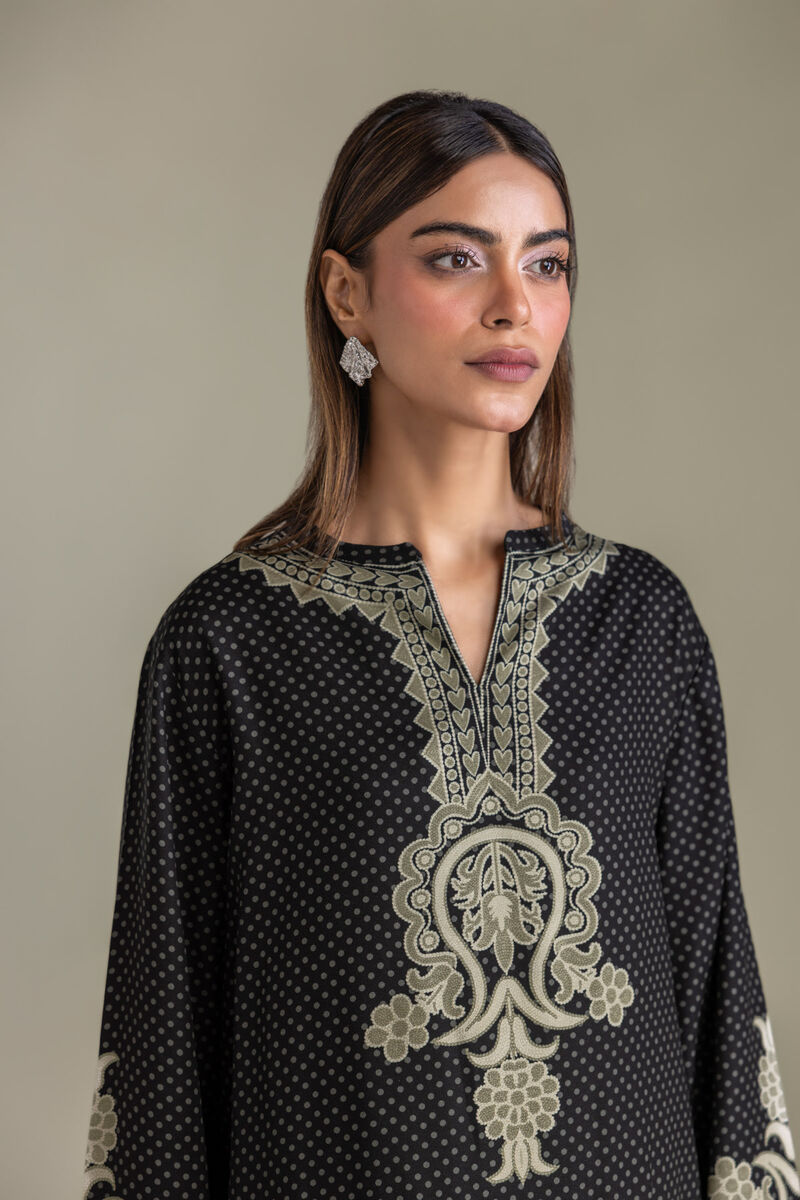Printed | Viscose Crepe | Black Crepe Tunic | USD 40.00