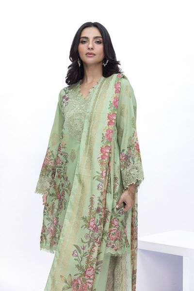 Embroidered | Jacquard | Tailored 3 Piece | USD 75.00