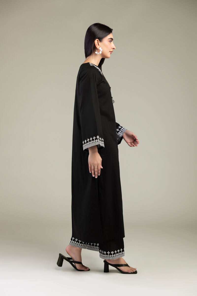 Embroidered | Cambric | Black Solid Pants | USD 30.00