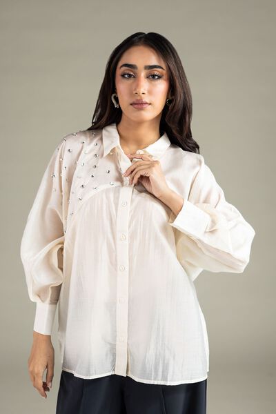 Embroidered | Raw Silk | Shirt | USD 17.50