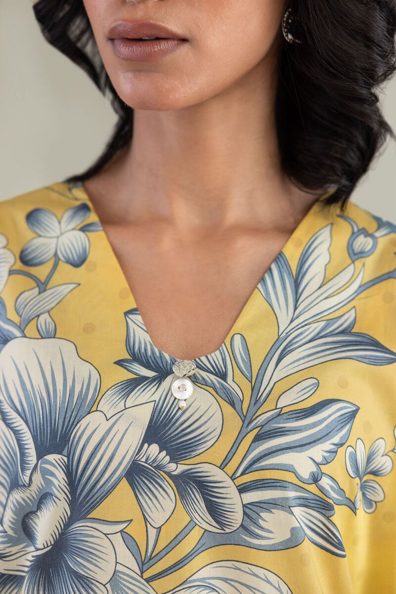 Embroidered | Cambric | Floral Longline Kurta | USD 35.00