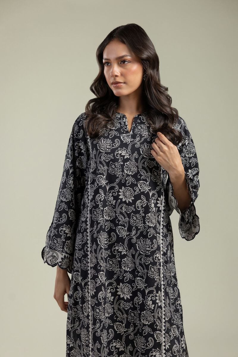 Printed | Cambric | Black Cambric Kurta | USD 30.00