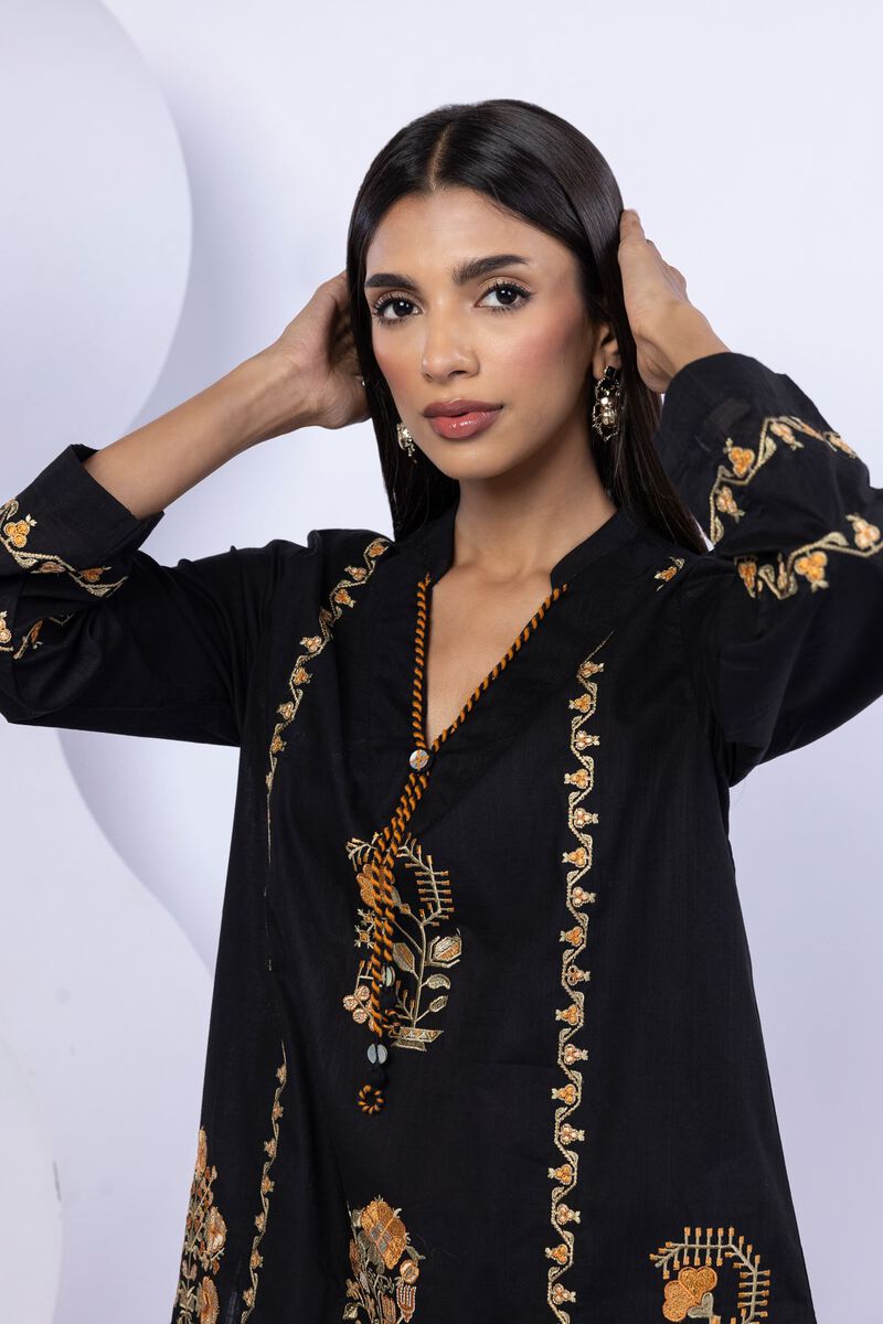 Embroidered | Crosshatch Poplin | Kurta | USD 20.00