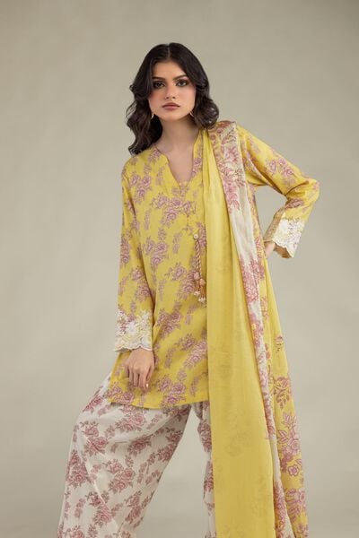 Embroidered | Lawn | Yellow Lawn Kurta | USD 40.00