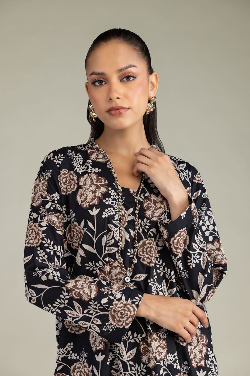 Printed | Cambric | Black Cambric Kurta | USD 35.00