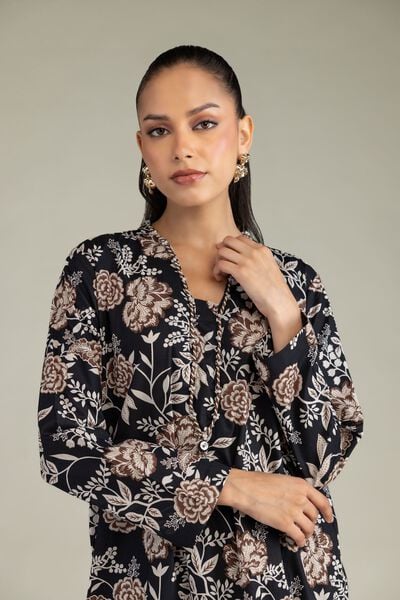 Printed | Cambric | Black Cambric Kurta | USD 35.00