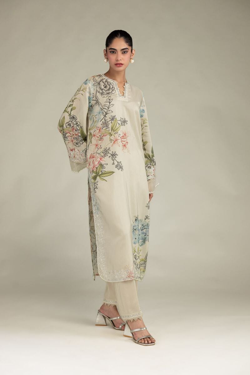 Embroidered | Blended Viscose | Floral Embroidered Kurta | USD 60.00