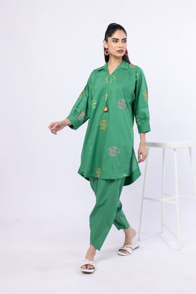 Embroidered | Crosshatch Poplin | Kurta | USD 30.00