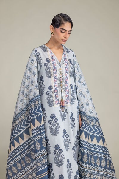 Embroidered | Polyester Silk | Floral Silk Dupatta | USD 35.00
