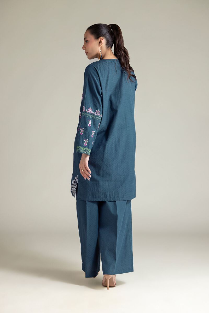 Embroidered | Cotton Dobby | Tailored 2-Piece Set | USD 70.00