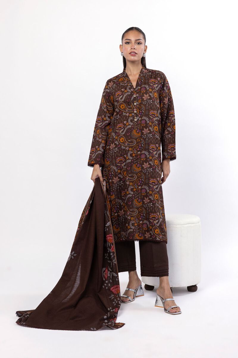 Printed | Khaddar | Tailored 3 Piece | USD 22.50